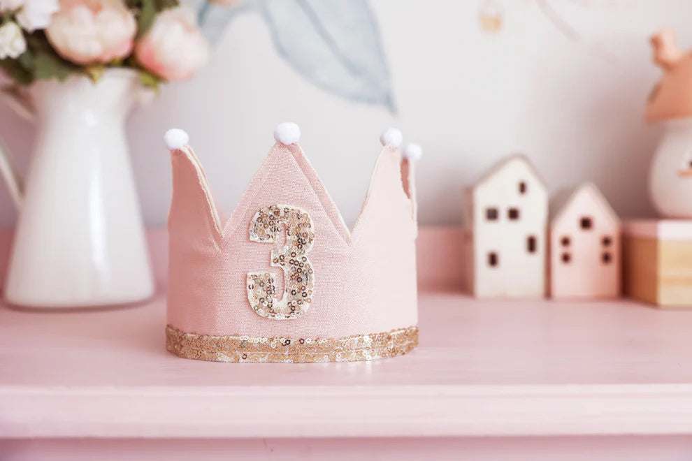 Alimrose 3rd Birthday Crown - Pink