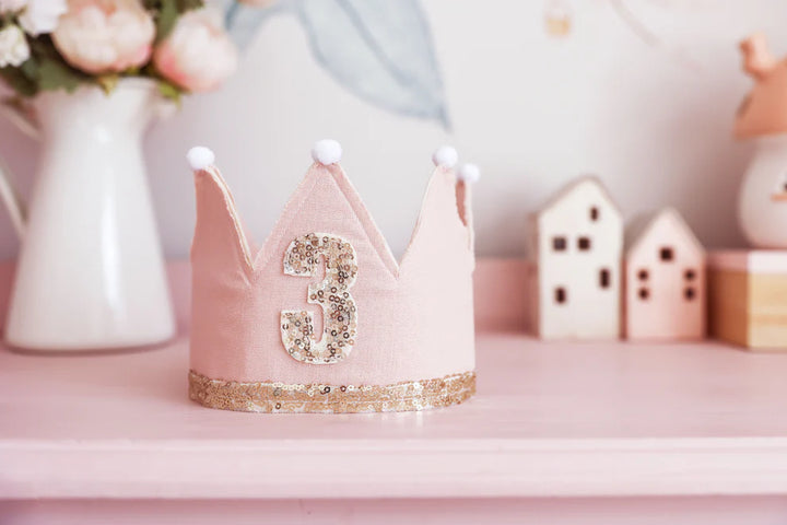 Alimrose 3rd Birthday Crown - Pink