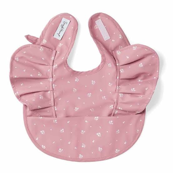 Snuggle Hunny Waterproof Frill Snuggle Bib - Pink Fleur