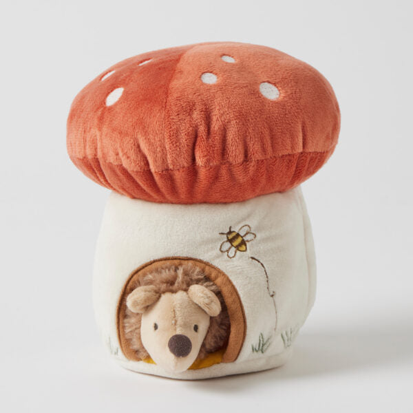 Plush Mushroom House & Hedgehog