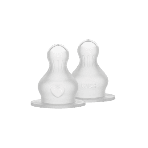 BIBS Bottle Silicone Nipple 2 Pack | Assorted