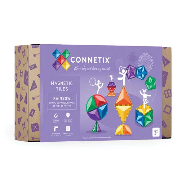 Connetix Magnetic Tiles Rainbow Shape Expansion 36 Piece Pack