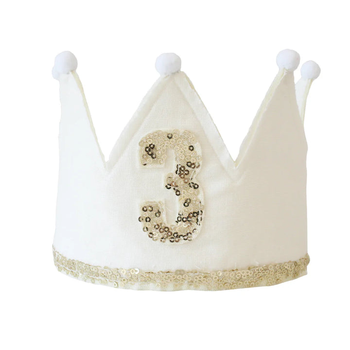 Alimrose 3rd Birthday Crown - Ivory