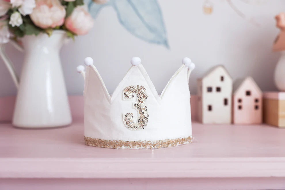 Alimrose 3rd Birthday Crown - Ivory