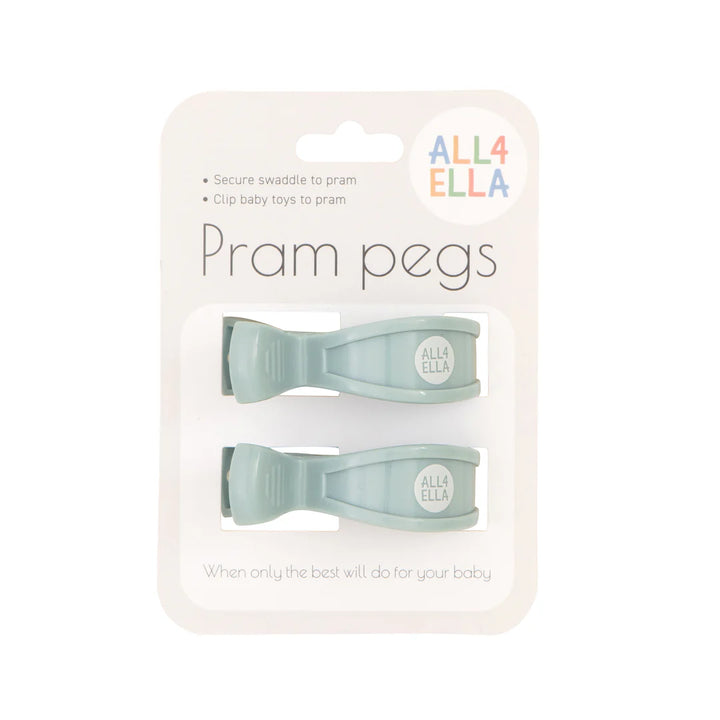 All4Ella Pram Pegs 2 Pack - Steel Blue