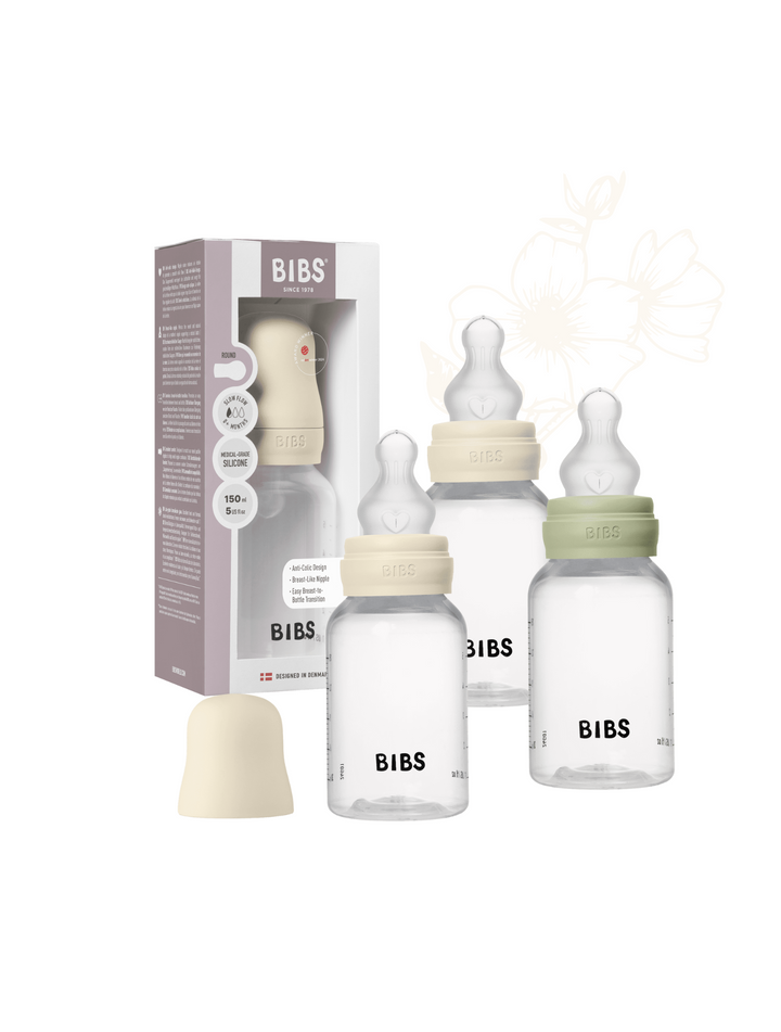 BIBS Baby Bottle Complete Set Silicone 150ml - Assorted