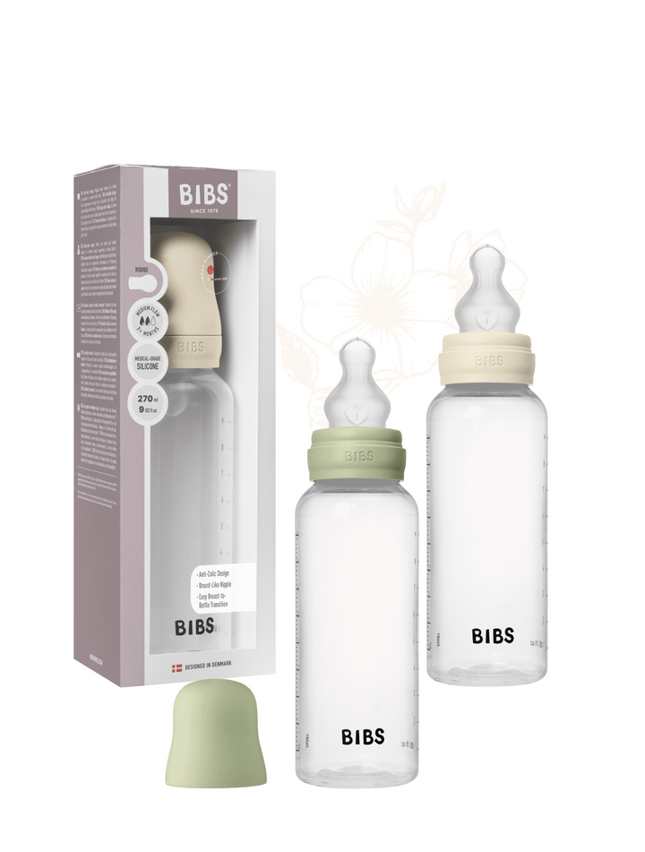 BIBS Baby Bottle Complete Set Silicone 270ml - Assorted