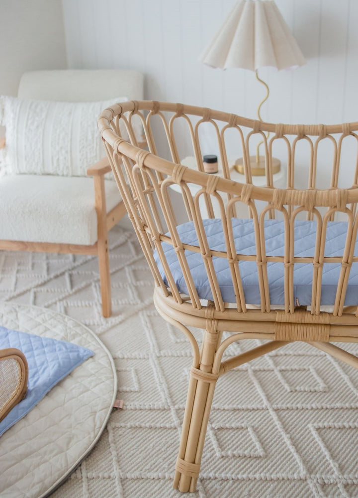 Bambella Waterproof Moses Bassinet Sheet |  Dusty Sky Blue