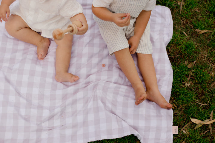 Bambella Snuggle Blanket - Blush Gingham