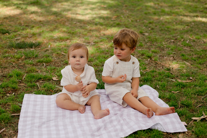 Bambella Snuggle Blanket - Blush Gingham