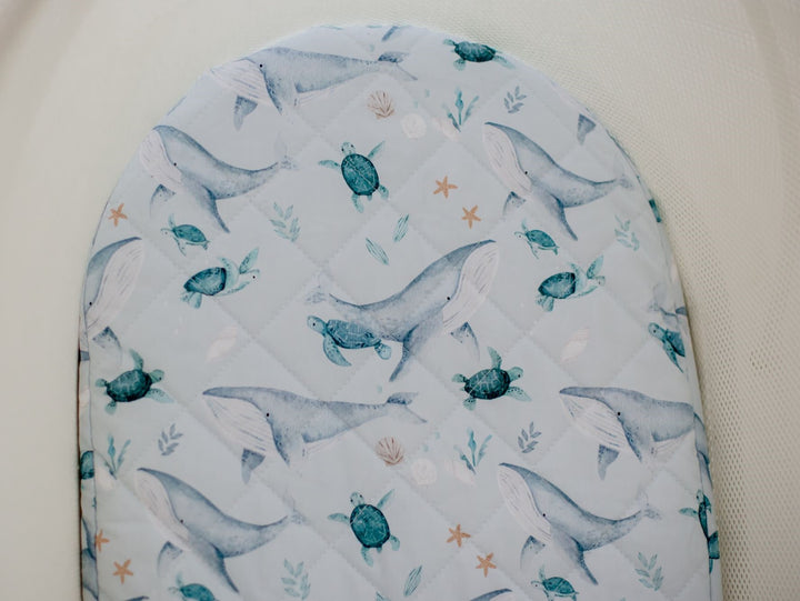 Bambella Waterproof Moses Bassinet Sheet |Turtle Bay