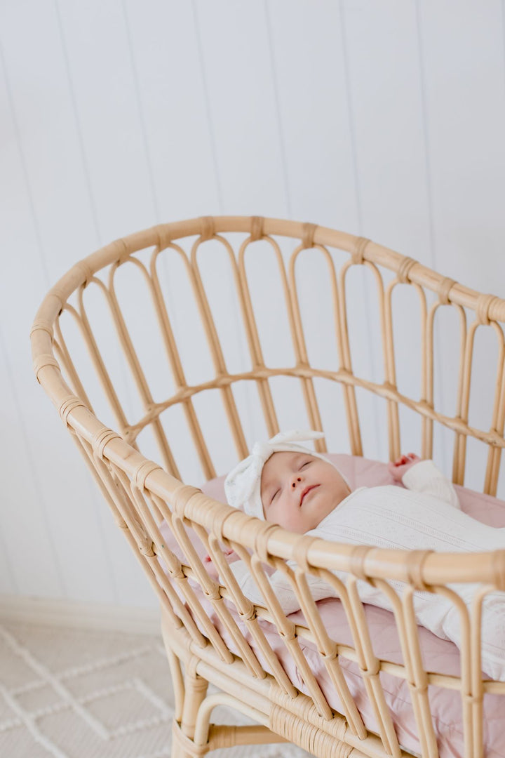 Bambella Waterproof Moses Bassinet Sheet | Lullaby Pink