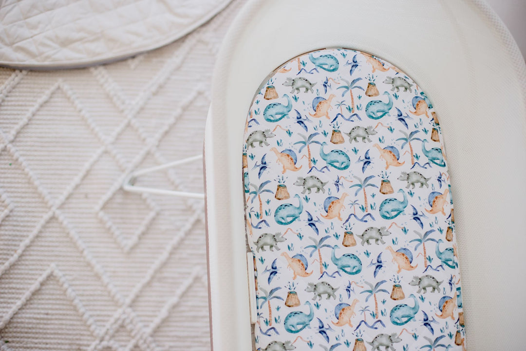Bambella Waterproof Moses Bassinet Sheet | Wild Dinosaurs