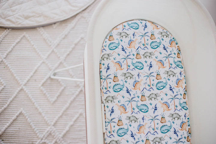 Bambella Waterproof Moses Bassinet Sheet | Wild Dinosaurs