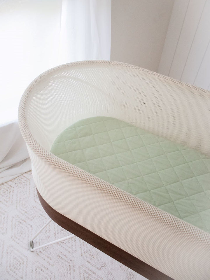 Bambella Waterproof Moses Bassinet Sheet |  Fern