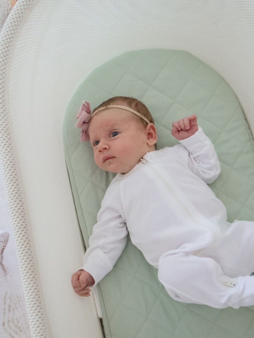 Bambella Waterproof Moses Bassinet Sheet |  Fern