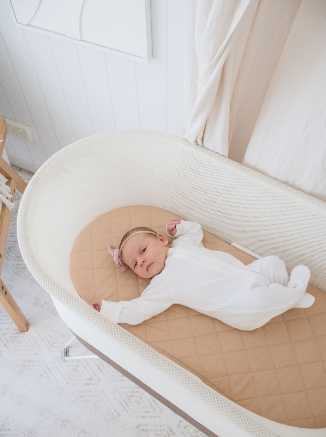 Bambella Waterproof Moses Bassinet Sheet |  Nude