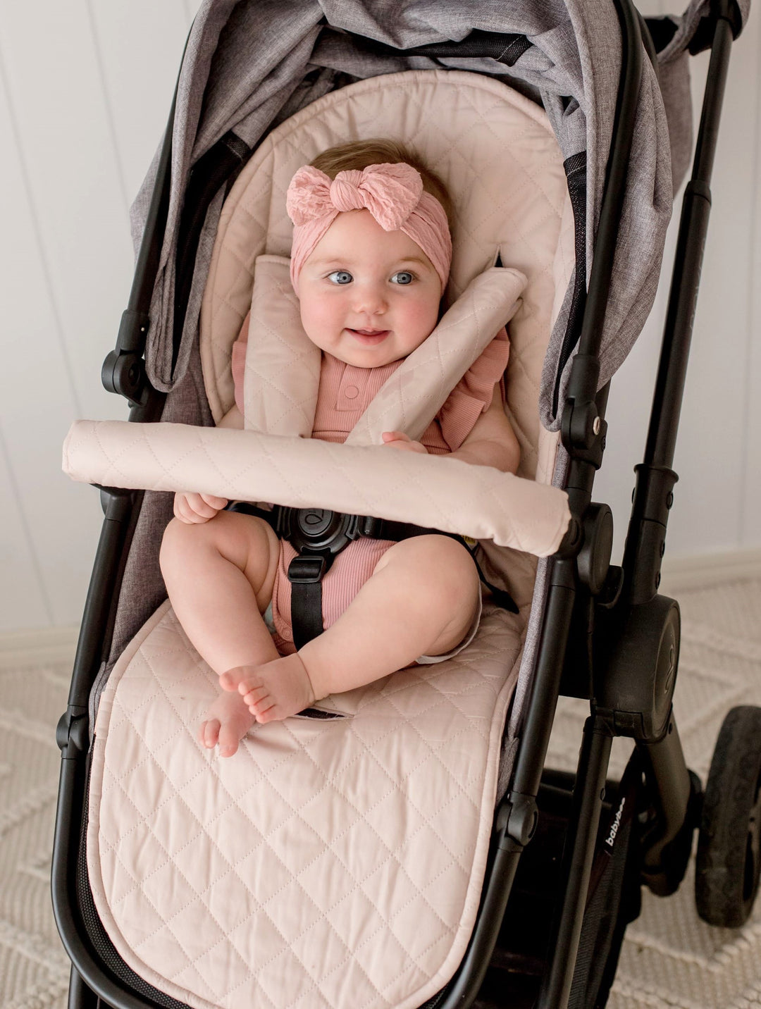 Bambella Designs Pram Bar Cover | Lullaby Pink