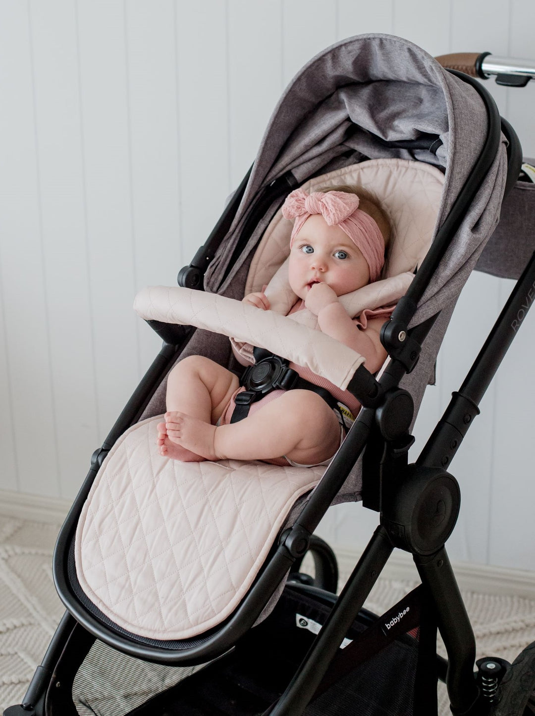 Bambella Designs Universal Quilted Pram Liner | Lullaby Pink