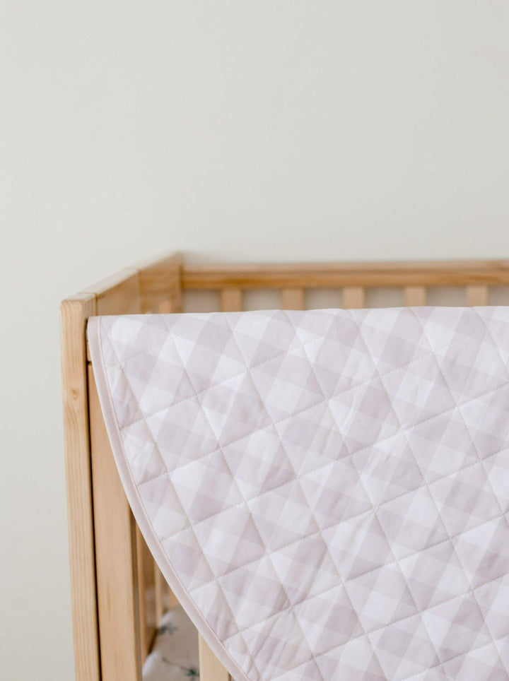 Bambella Padded Waterproof Play Mat | Blush Gingham