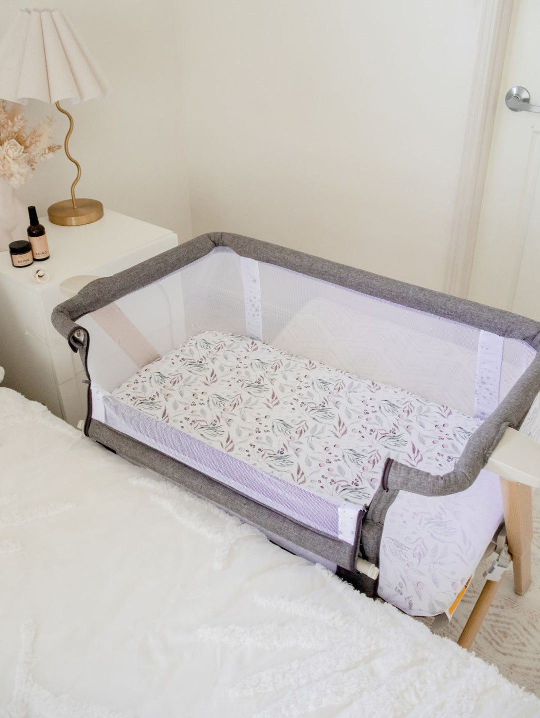 Bambella Co-Sleeper Fitted Waterproof Sheet | Botanical