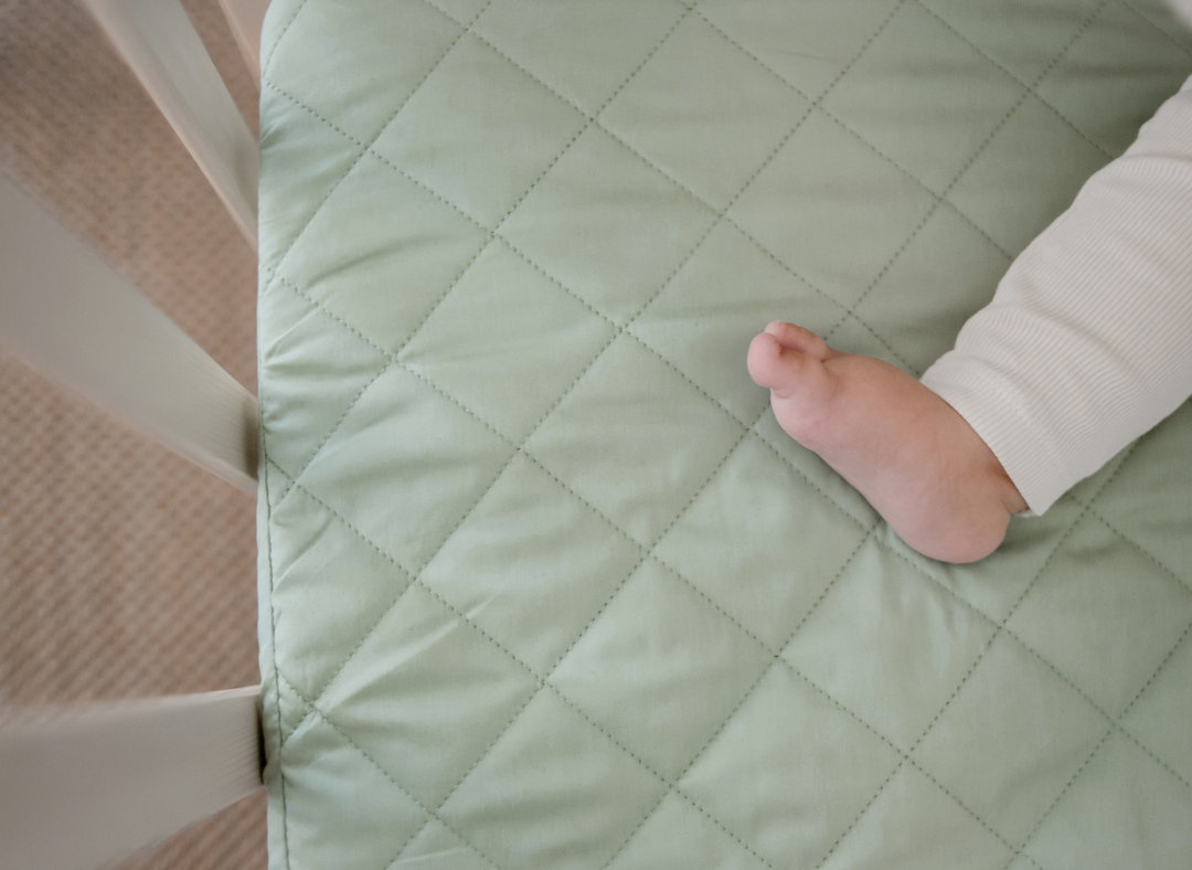 Bambella 2-in-1 Waterproof Cot Sheet & Mattress Protector | Fern