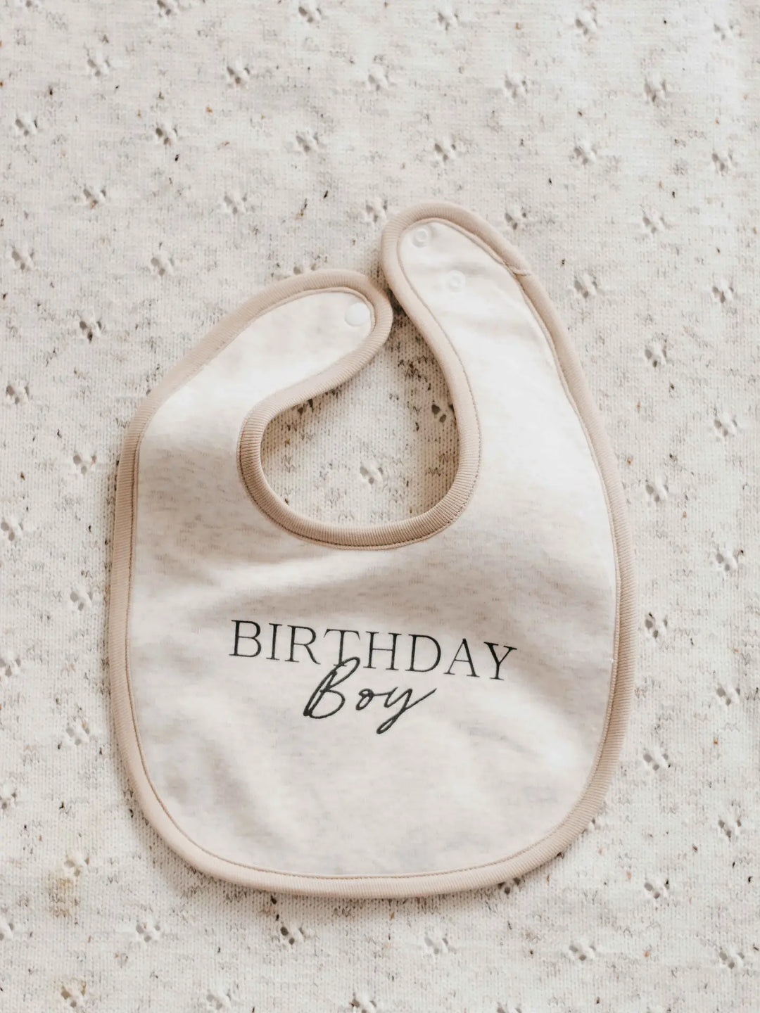 Bencer & Hazelnut Essentials Cotton Jersey Bib - Birthday Boy