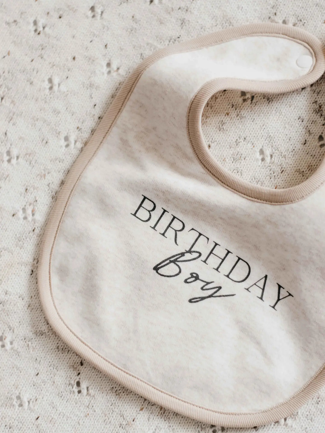 Bencer & Hazelnut Essentials Cotton Jersey Bib - Birthday Boy