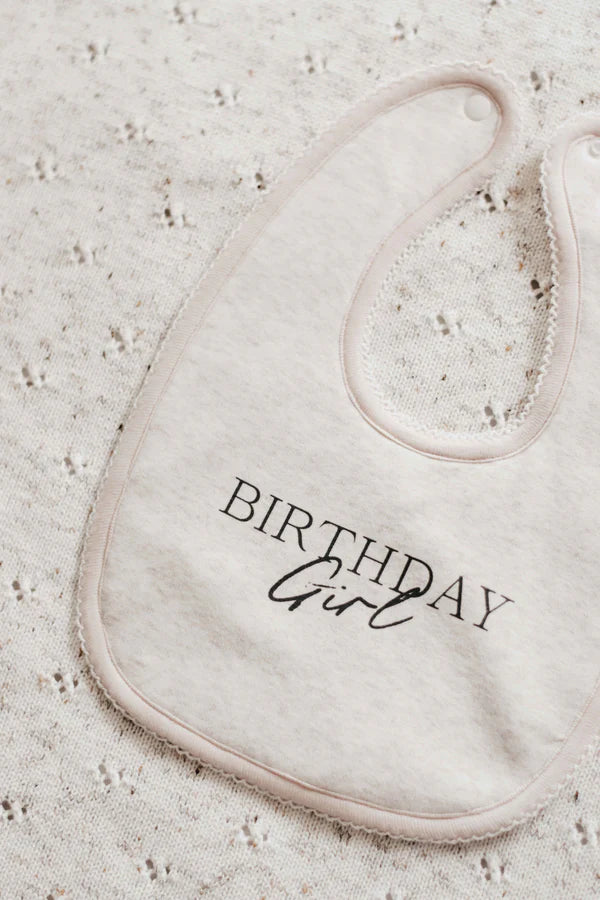Bencer & Hazelnut Essentials Cotton Jersey Bib - Birthday Girl
