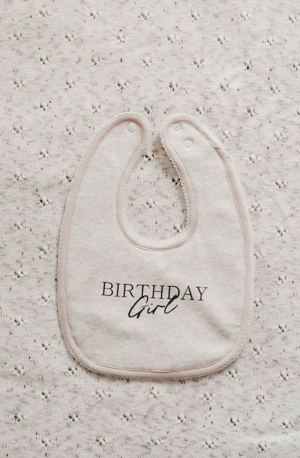 Bencer & Hazelnut Essentials Cotton Jersey Bib - Birthday Girl