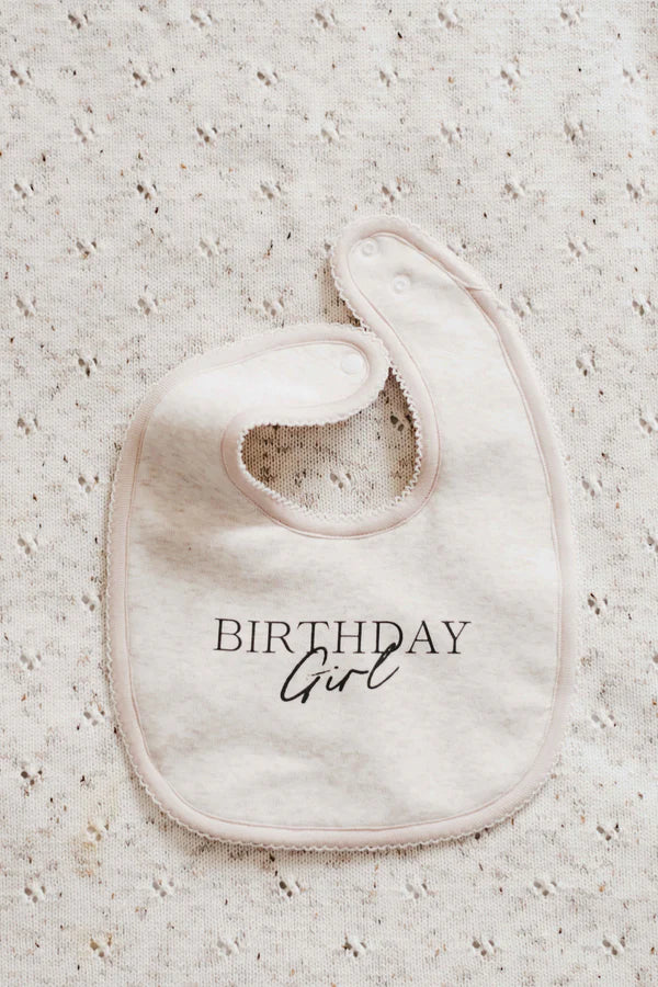 Bencer & Hazelnut Essentials Cotton Jersey Bib - Birthday Girl