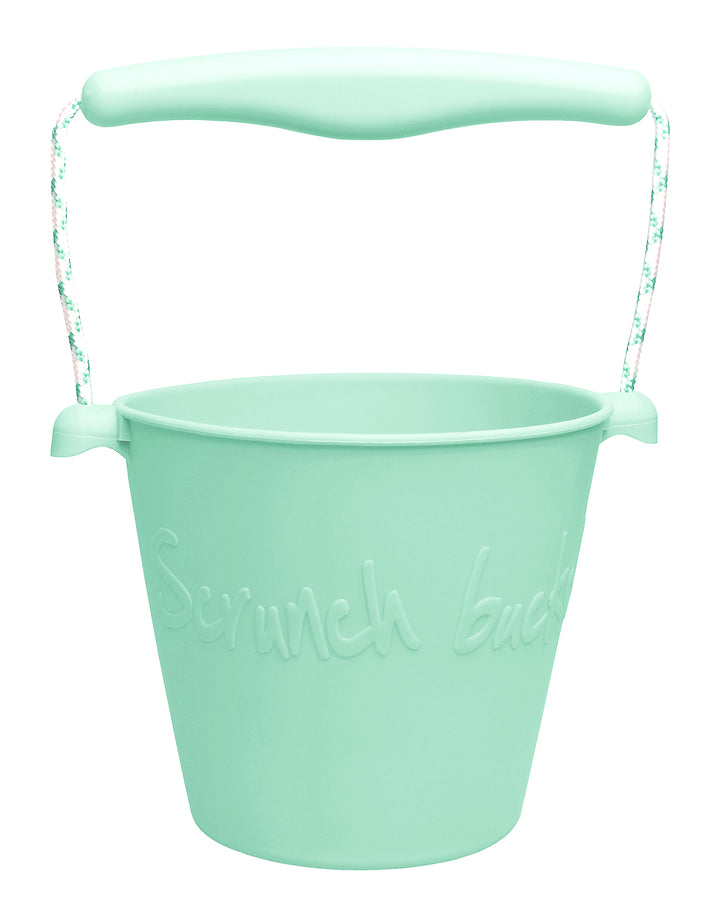 Scrunch Beach Bundle with Bucket, Spade, Rake & Moulds - Spearmint