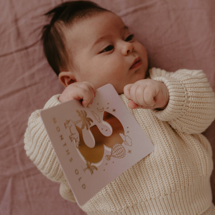 Fox & Fallow’s Baby Milestone Cards  - Cream