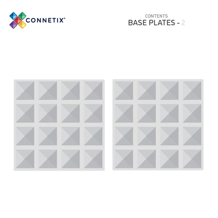 Connetix Magnetic Tiles Clear Base Plate Pack 2 Pack