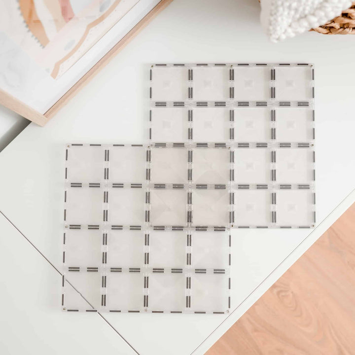 Connetix Magnetic Tiles Clear Base Plate Pack 2 Pack