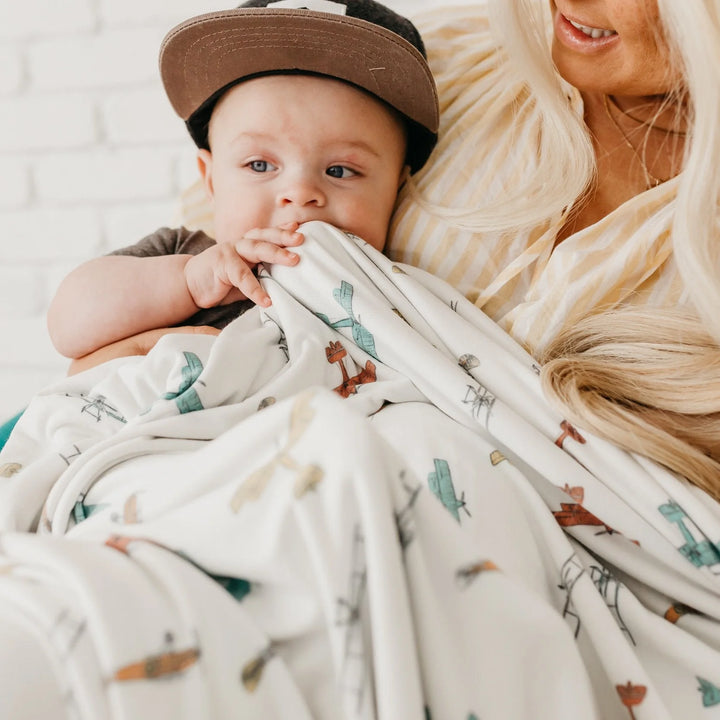 Copper Pearl Knit Swaddle Blanket - Ace