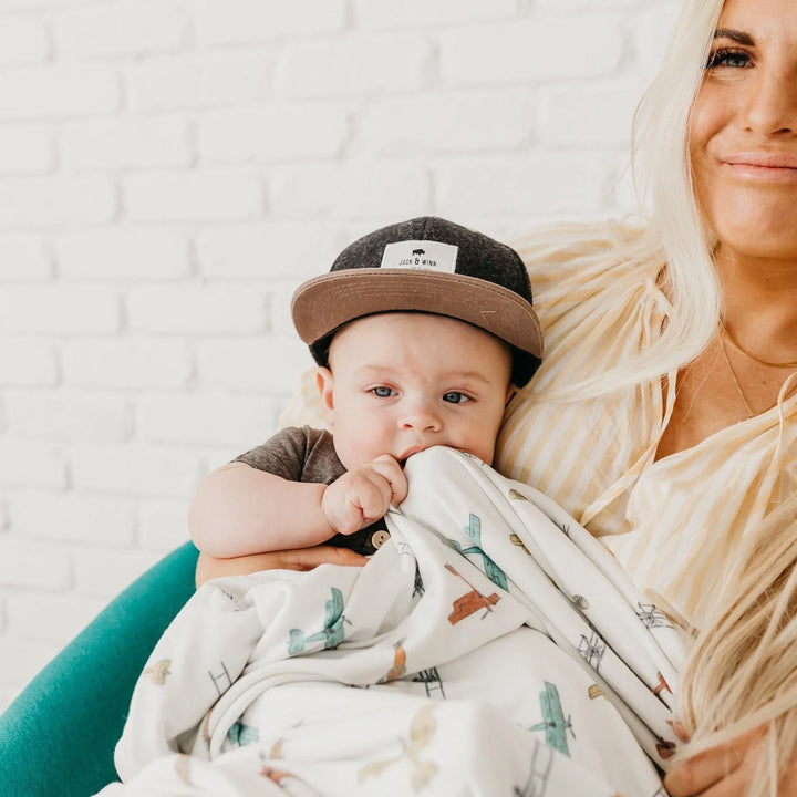 Copper Pearl Knit Swaddle Blanket - Ace