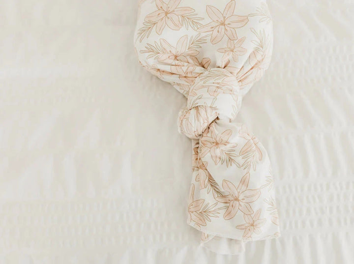 Copper Pearl Knit Swaddle Blanket - Kiana