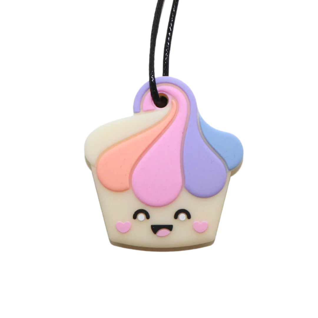Sensory Chew Pendant - Pastel Cupcake
