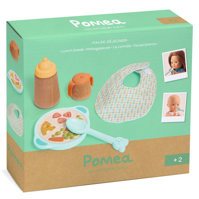 Baby Doll Pomea Wooden Feeding Play Set