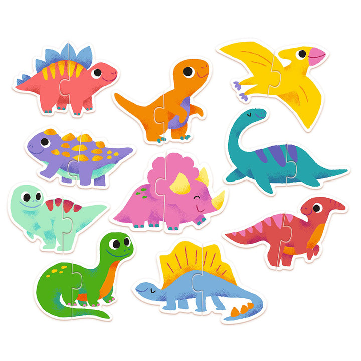 Djeco Duo Dinosaur 20pc Puzzle Set