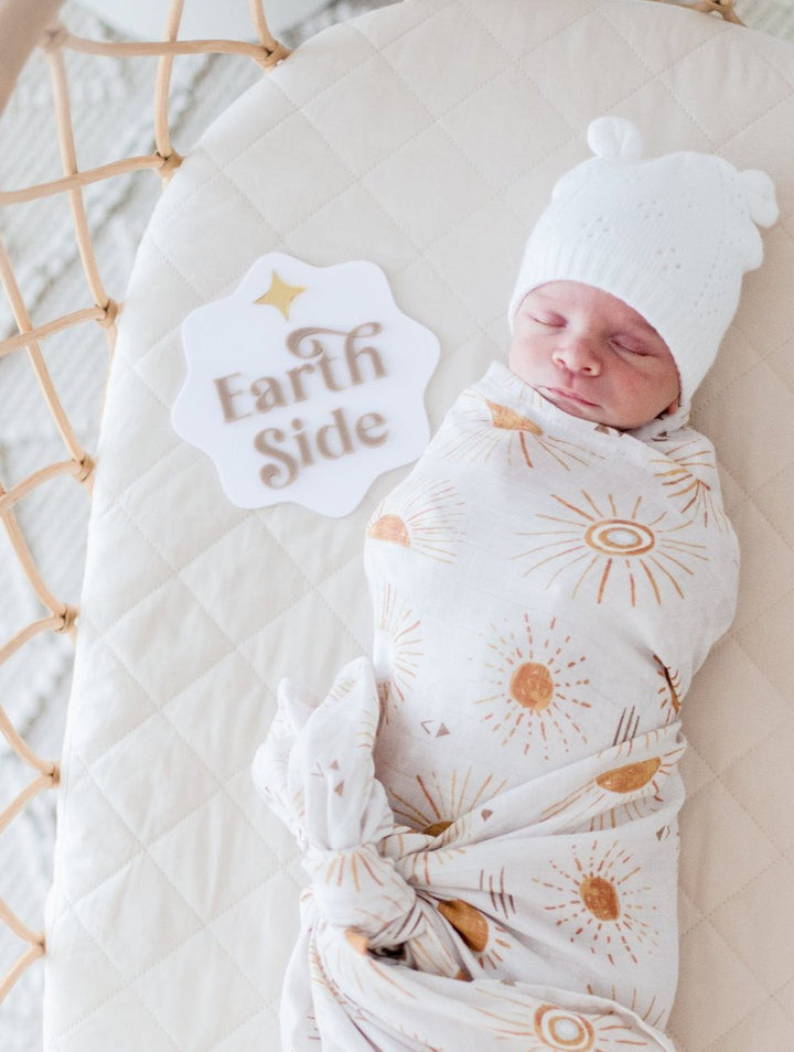 Earth Side Baby Announcement Plaque