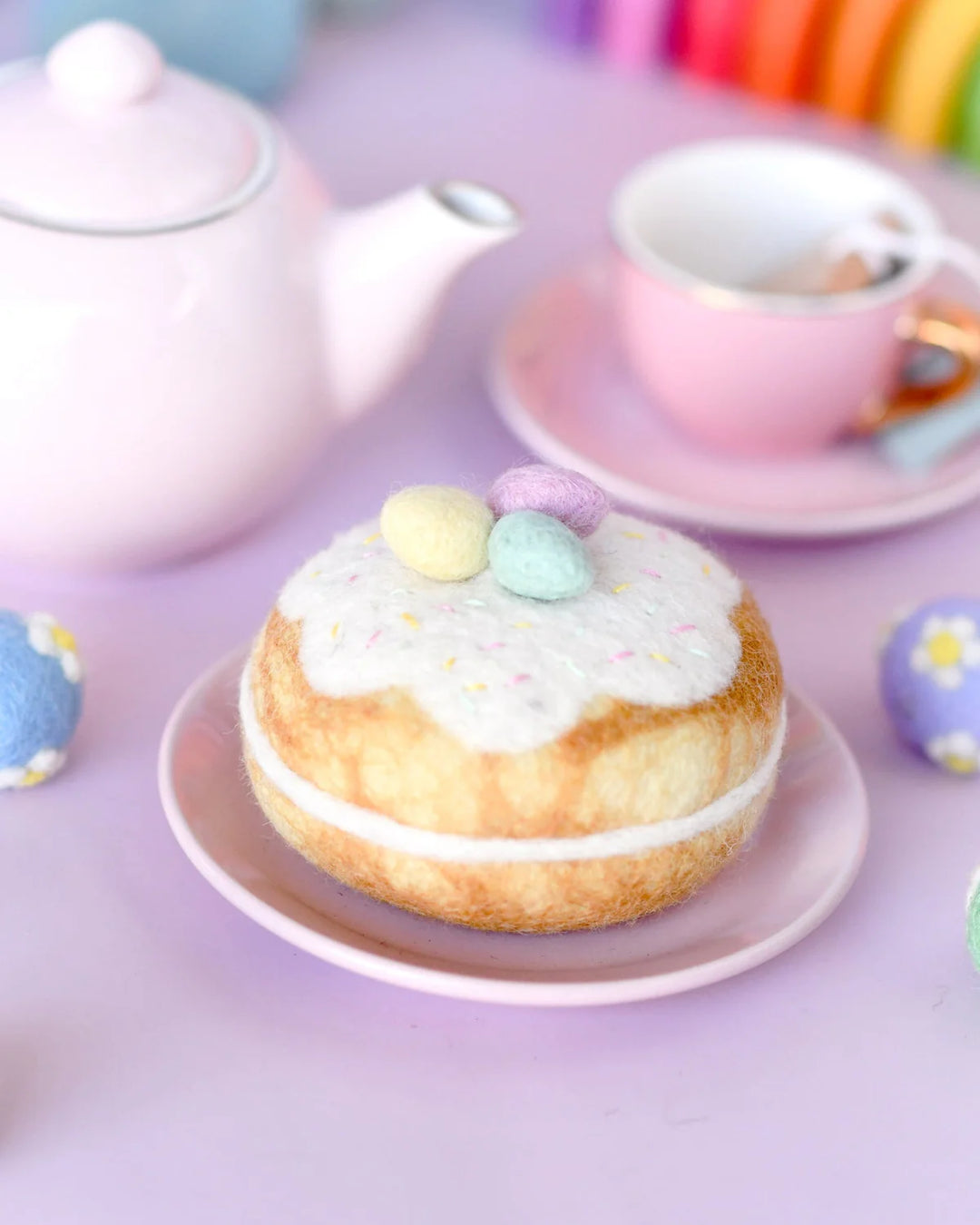 Felt Easter Pastel Eggs Doughnut