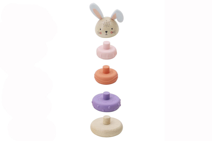 EcoStack Wooden Ring Stacker Toy - Bunny