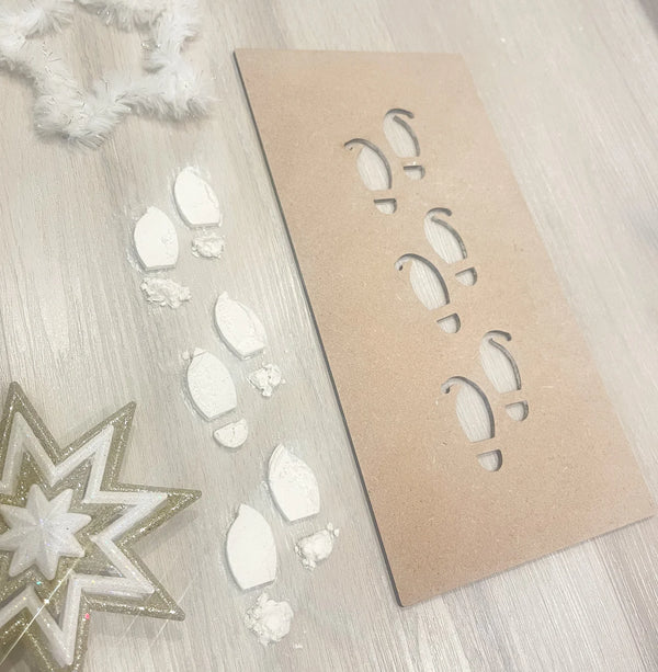 Elf on the Shelf Footprint Stencil