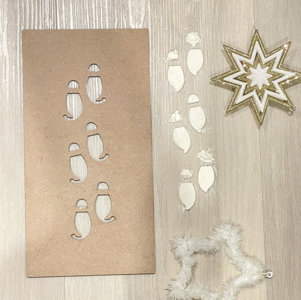 Elf on the Shelf Footprint Stencil