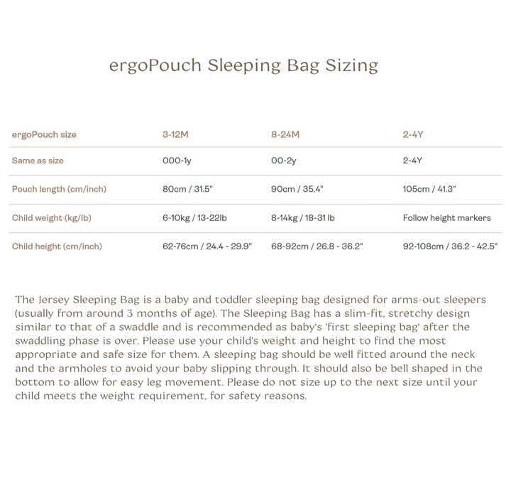ergoPouch Sleeping Bag TOG 2.5 - Oatmeal Marle