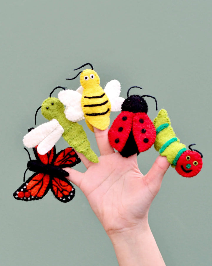 Insects & Bugs Felt Finger Puppet Set