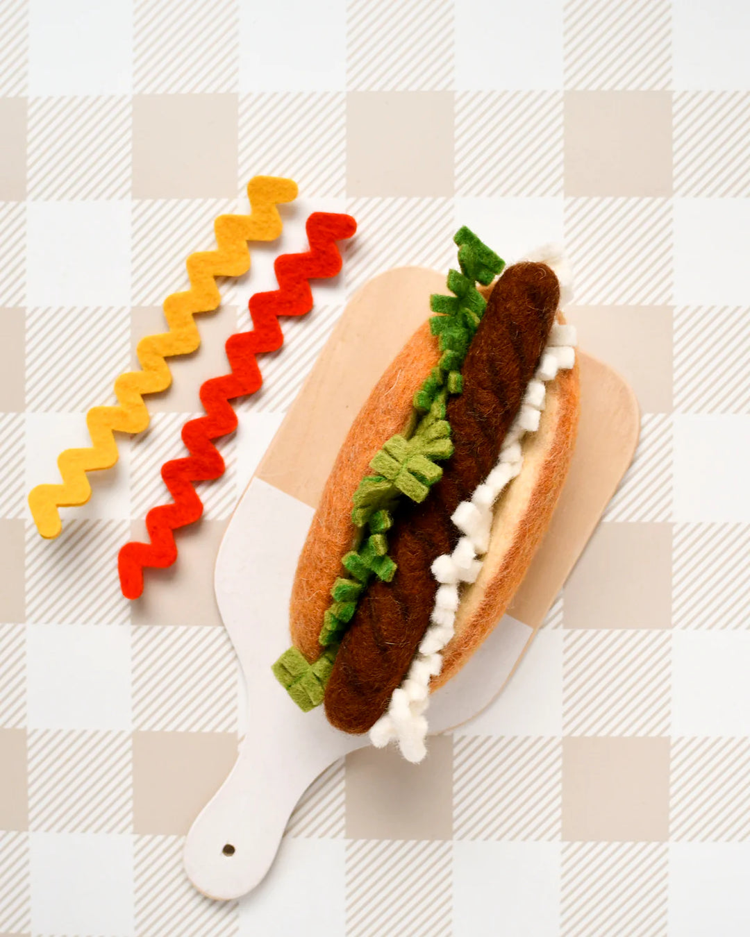 Felt Hot Dog Play Food Set