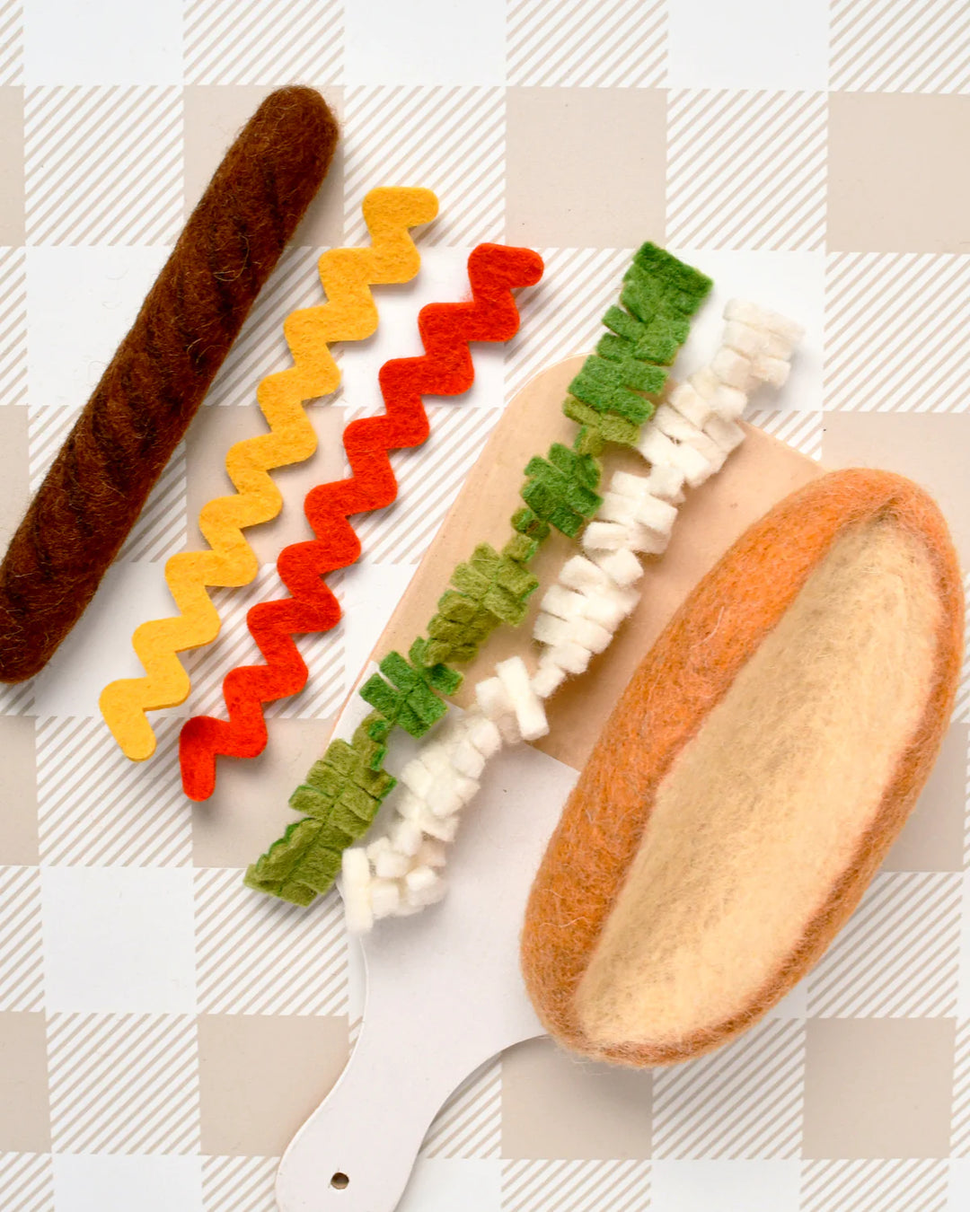 Felt Hot Dog Play Food Set
